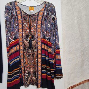 Boho Top. Size Large. Ruby Road.
